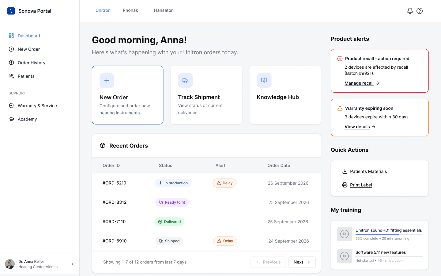 Main Dashboard